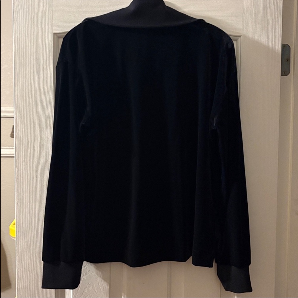 Spanx EUC Velour Quarter Zip Big Collared Jacket size XL - Picture 7 of 8